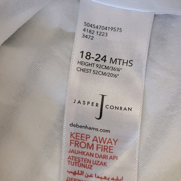 Jasper Conrad (Debenhams) 18-24 months cotton zip up hoodie. - Picture 4 of 4